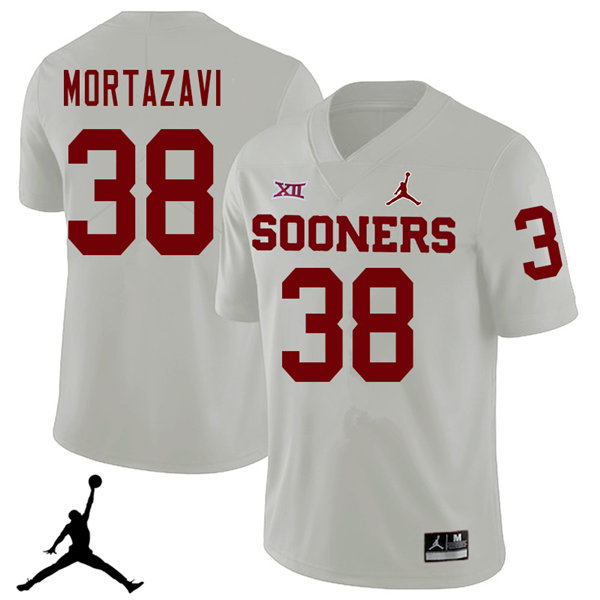 Oklahoma Sooners #38 Cameron Mortazavi 2018 College Football Jerseys Sale-White